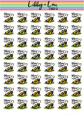 Mow the Lawn Planner Stickers | Lawn Care Reminder Stickers