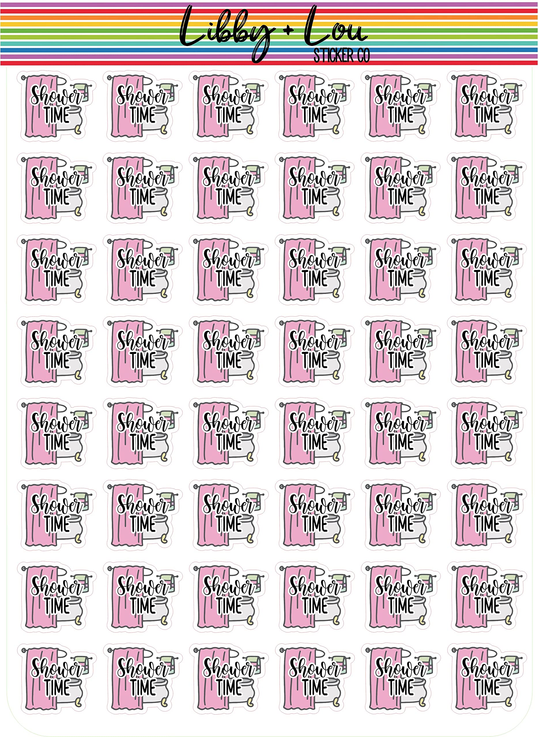 Shower Time Planner Stickers | Libby and Lou Sticker Co