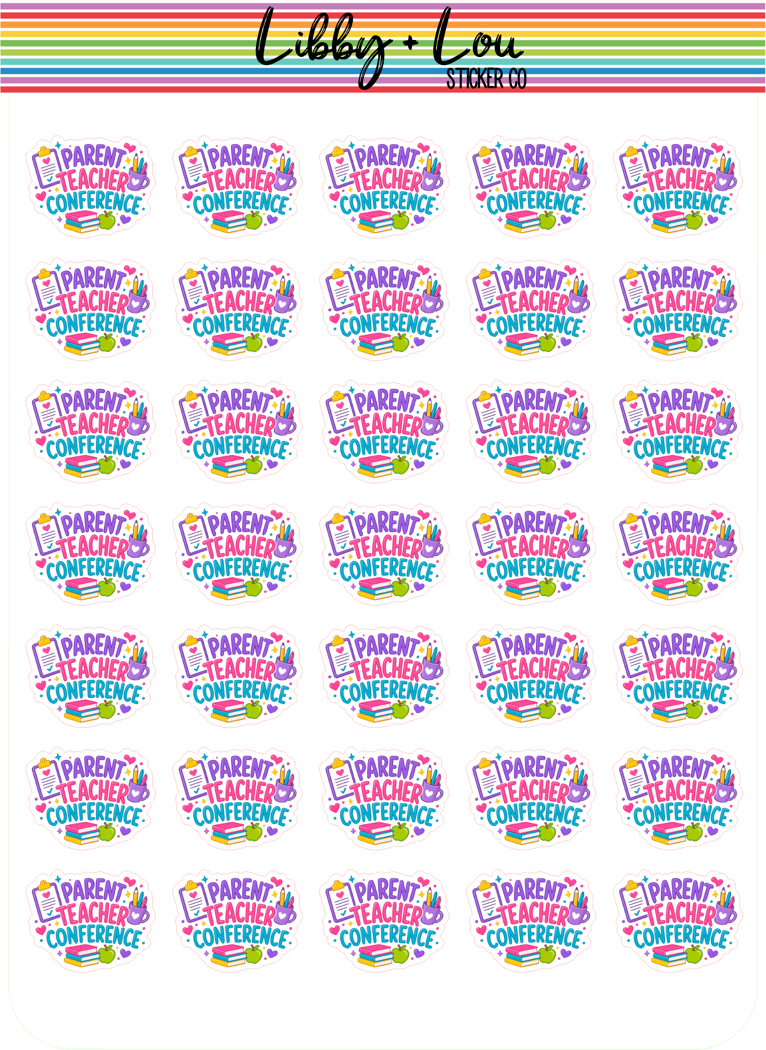 Parent Teacher Conference Planner Stickers | School Stickers | Libby and Lou Sticker Co