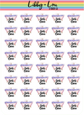 Self Care Bathtub Planner Sticker | Libby and Lou Sticker Co