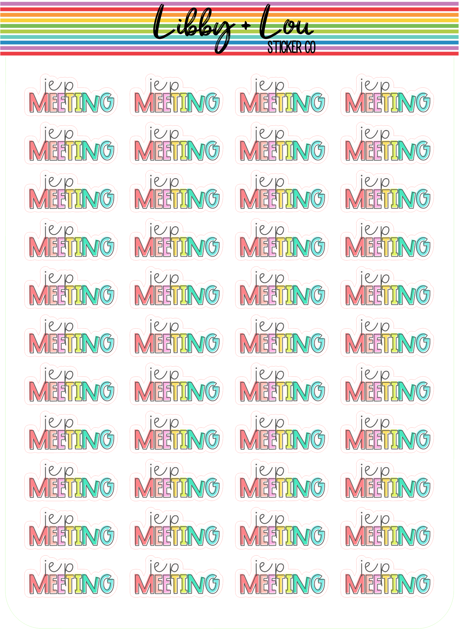 IEP Meeting Planner Sticker | Libby and Lou Sticker Co