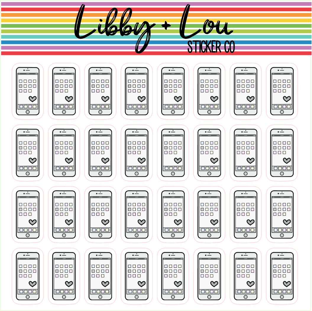 Cell Phone Planner Sticker | Libby and Lou Sticker Co