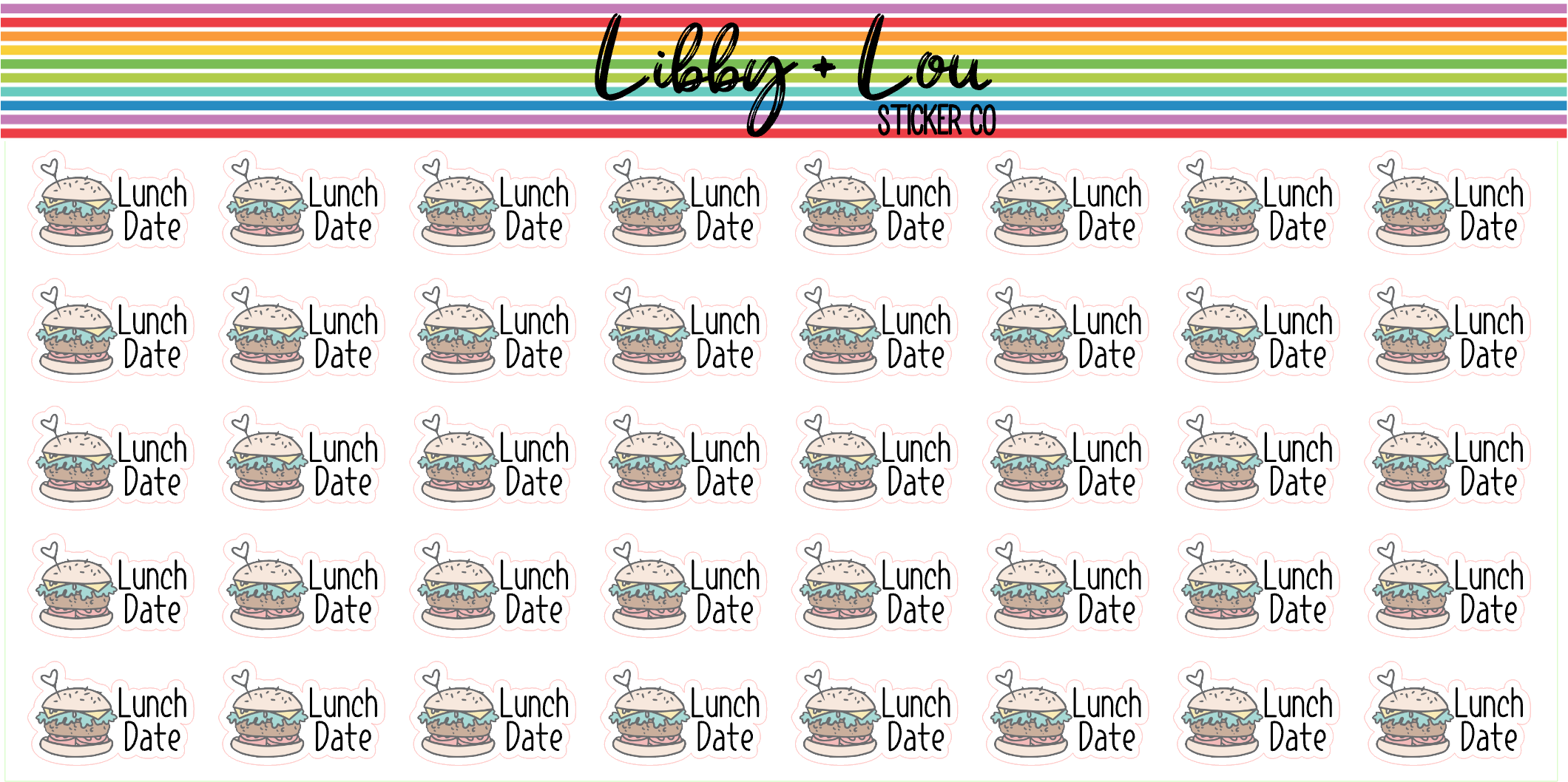 Lunch Date Planner Sticker | Libby and Lou Sticker Co