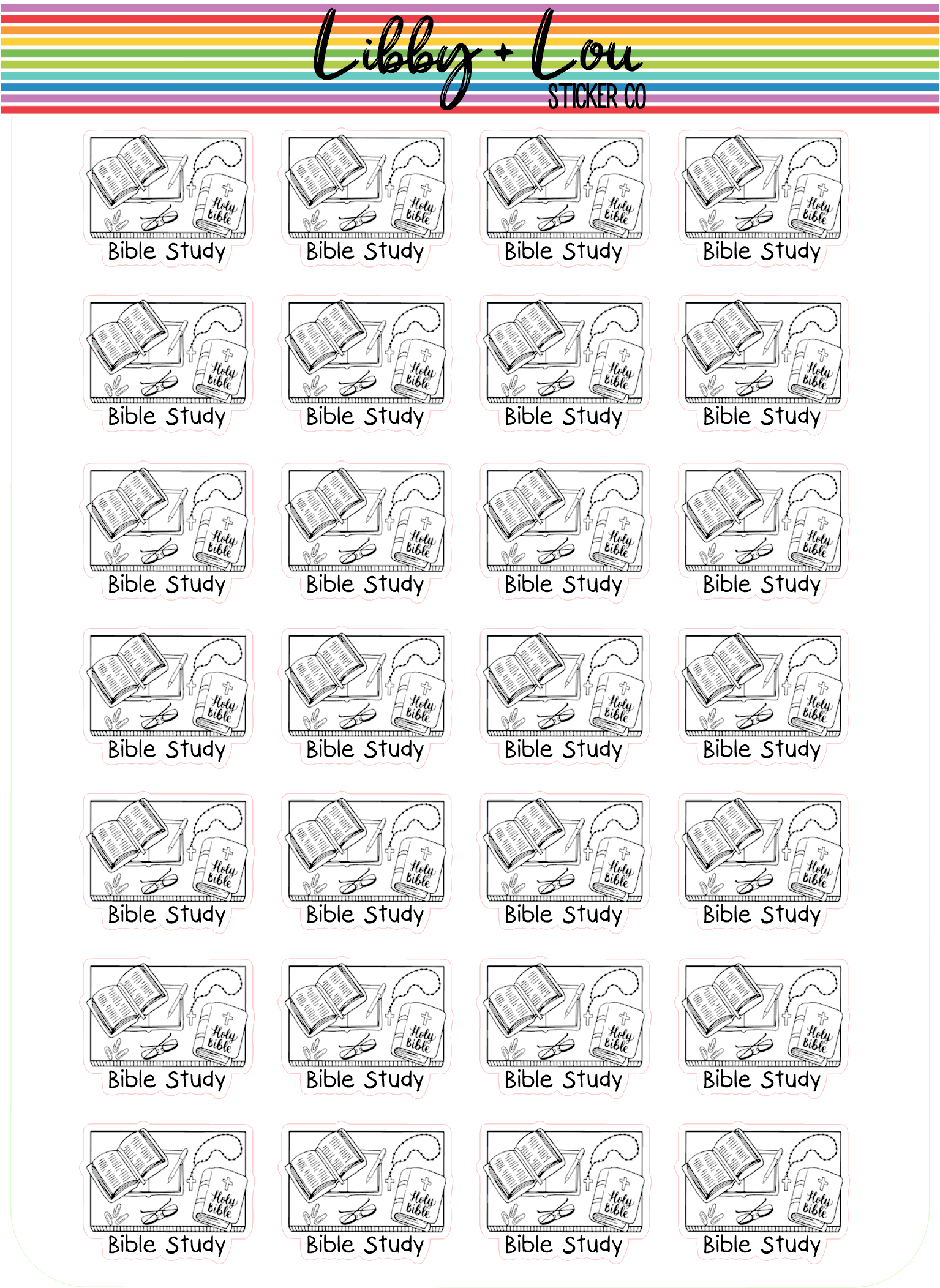 Bible Study Planner Stickers | Libby and Lou Sticker Co